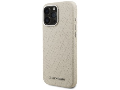 Funda Karl Lagerfeld FW estampada con el logo de Karl MagSafe para iPhone 16 Pro Max - Beige Funda Karl Lagerfeld FW estampada con el logo de Karl MagSafe para iPhone 16 Pro Max - Beige