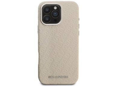 Funda Karl Lagerfeld FW estampada con el logo de Karl MagSafe para iPhone 16 Pro Max - Beige Funda Karl Lagerfeld FW estampada con el logo de Karl MagSafe para iPhone 16 Pro Max - Beige
