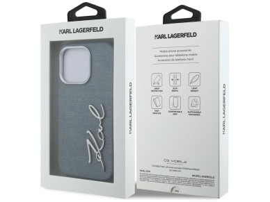 Karl Lagerfeld FW Jeans Signature Logo iPhone 16 Pro Max Case - Blue Karl Lagerfeld FW Jeans Signature Logo iPhone 16 Pro Max Case - Blue