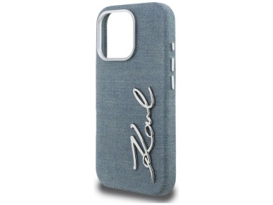 Karl Lagerfeld FW Jeans Signature Logo iPhone 16 Pro Max Case - Blue Karl Lagerfeld FW Jeans Signature Logo iPhone 16 Pro Max Case - Blue