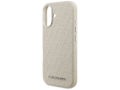 Capa Karl Lagerfeld FW Stamped Karl MagSafe para iPhone 16 - Bege Capa Karl Lagerfeld FW Stamped Karl MagSafe para iPhone 16 - Bege