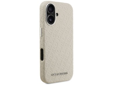 Capa Karl Lagerfeld FW Stamped Karl MagSafe para iPhone 16 - Bege Capa Karl Lagerfeld FW Stamped Karl MagSafe para iPhone 16 - Bege