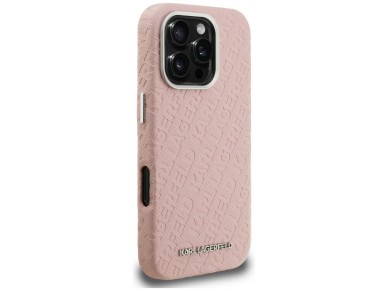 Karl Lagerfeld FW Stamped Karl MagSafe Case for iPhone 16 Pro Max - Pink Karl Lagerfeld FW Stamped Karl MagSafe Case for iPhone 16 Pro Max - Pink