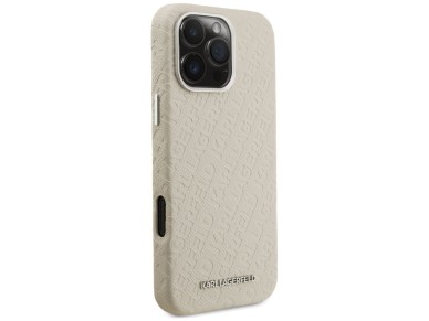Funda Karl Lagerfeld FW estampada con el logo de Karl MagSafe para iPhone 16 Pro Max - Beige Funda Karl Lagerfeld FW estampada con el logo de Karl MagSafe para iPhone 16 Pro Max - Beige