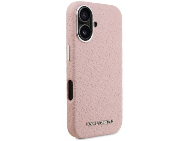 Karl Lagerfeld FW Stamped Karl MagSafe iPhone 16 Case - Pink Karl Lagerfeld FW Stamped Karl MagSafe iPhone 16 Case - Pink