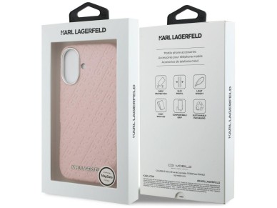 Karl Lagerfeld FW Stamped Karl MagSafe iPhone 16 Case - Pink Karl Lagerfeld FW Stamped Karl MagSafe iPhone 16 Case - Pink