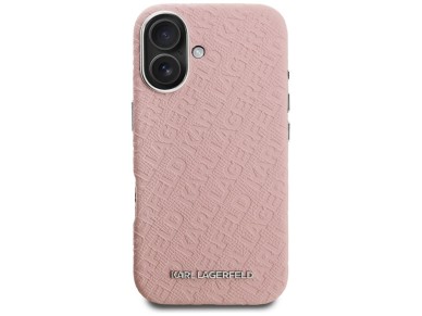 Karl Lagerfeld FW Stamped Karl MagSafe iPhone 16 Case - Pink Karl Lagerfeld FW Stamped Karl MagSafe iPhone 16 Case - Pink