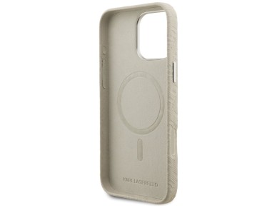 Funda Karl Lagerfeld FW estampada con el logo de Karl MagSafe para iPhone 16 Pro Max - Beige Funda Karl Lagerfeld FW estampada con el logo de Karl MagSafe para iPhone 16 Pro Max - Beige