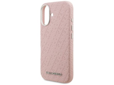 Karl Lagerfeld FW Stamped Karl MagSafe iPhone 16 Case - Pink Karl Lagerfeld FW Stamped Karl MagSafe iPhone 16 Case - Pink