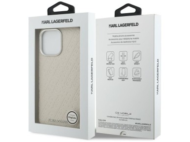 Funda Karl Lagerfeld FW estampada con el logo de Karl MagSafe para iPhone 16 Pro Max - Beige Funda Karl Lagerfeld FW estampada con el logo de Karl MagSafe para iPhone 16 Pro Max - Beige