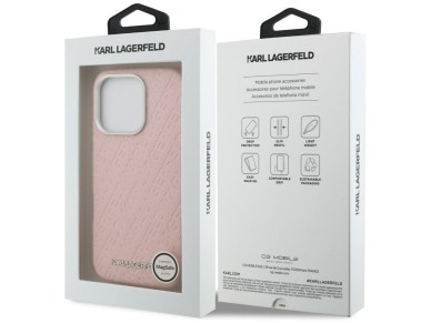 Karl Lagerfeld FW Stamped Karl MagSafe Case for iPhone 16 Pro Max - Pink Karl Lagerfeld FW Stamped Karl MagSafe Case for iPhone 16 Pro Max - Pink
