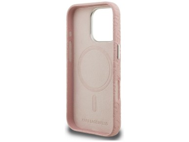 Karl Lagerfeld FW Stamped Karl MagSafe Case for iPhone 16 Pro Max - Pink Karl Lagerfeld FW Stamped Karl MagSafe Case for iPhone 16 Pro Max - Pink