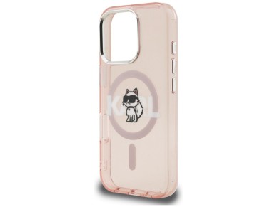 Karl Lagerfeld IML Choupette Sketch Logo MagSafe Case for iPhone 16 Pro Max - Pink Karl Lagerfeld IML Choupette Sketch Logo MagSafe Case for iPhone 16 Pro Max - Pink