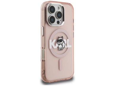 Karl Lagerfeld IML Choupette Sketch Logo MagSafe Case for iPhone 16 Pro Max - Pink Karl Lagerfeld IML Choupette Sketch Logo MagSafe Case for iPhone 16 Pro Max - Pink