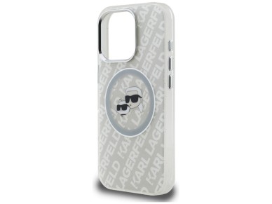 Karl Lagerfeld IML Glitter Karl & Choupette Heads Logo MagSafe Case for iPhone 16 Pro - Gray Karl Lagerfeld IML Glitter Karl & Choupette Heads Logo MagSafe Case for iPhone 16 Pro - Gray
