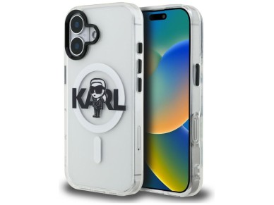 Karl Lagerfeld IML Karl Sketch Logo MagSafe Case for iPhone 16 - Clear Karl Lagerfeld IML Karl Sketch Logo MagSafe Case for iPhone 16 - Clear