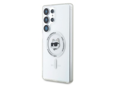 Capa Karl Lagerfeld com bot�o e logotipo da cabe�a de Choupette impressos, MagSafe, para Samsung Gal