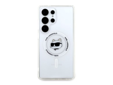 Capa Karl Lagerfeld com bot�o e logotipo da cabe�a de Choupette impressos, MagSafe, para Samsung Gal