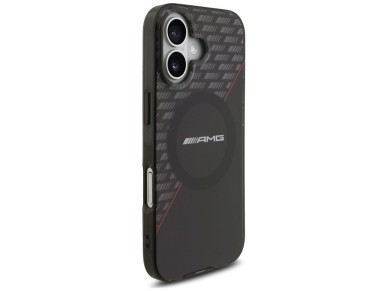 AMG Double Layer Transparent Rhombs MagSafe Case for iPhone 17 - Black and Red AMG Double Layer Transparent Rhombs MagSafe Case for iPhone 17 - Black and Red