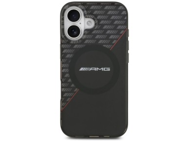 AMG Double Layer Transparent Rhombs MagSafe Case for iPhone 17 - Black and Red AMG Double Layer Transparent Rhombs MagSafe Case for iPhone 17 - Black and Red