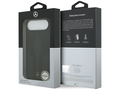 Mercedes Leather The Move MagSafe case for iPhone 17 Air - black Mercedes Leather The Move MagSafe case for iPhone 17 Air - black