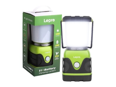 L�mpada de camping LEPRO 3300002 de 1000 l�mens alimentada por bateria