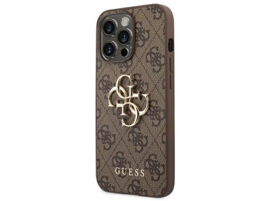 Guess GUHCP14X4GMGBR iPhone 14 Pro Max 6,7" brązowy/brown hardcase 4G Big Metal Logo Guess GUHCP14X4GMGBR iPhone 14 Pro Max 6,7" brązowy/brown hardcase 4G Big Metal Logo