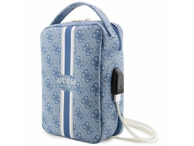 Bolsa organizadora Guess GUHBP4RPSB azul/listras estampadas azuis 4G Bolsa organizadora Guess GUHBP4RPSB azul/listras estampadas azuis 4G