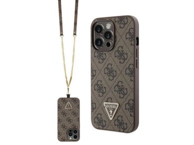 Guess GUHCP13LP4TDSCPW Case for iPhone 13 Pro / 13 - Brown Crossbody 4G Metal Logo Guess GUHCP13LP4TDSCPW Case for iPhone 13 Pro / 13 - Brown Crossbody 4G Metal Logo