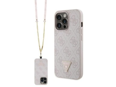 Funda Guess GUHCP13LP4TDSCPP para iPhone 13 Pro / 13 - Rosa, tipo bandolera, 4G, con logo metálico Funda Guess GUHCP13LP4TDSCPP para iPhone 13 Pro / 13 - Rosa, tipo bandolera, 4G, con logo metálico