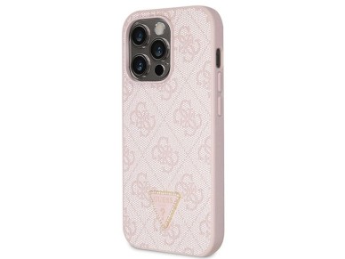 Guess GUHCP14LP4TDSCPP case for iPhone 14 Pro - pink Crossbody 4G Metal Logo Guess GUHCP14LP4TDSCPP case for iPhone 14 Pro - pink Crossbody 4G Metal Logo