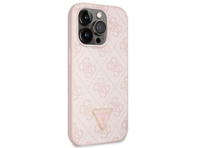 Guess GUHCP14LP4TDSCPP case for iPhone 14 Pro - pink Crossbody 4G Metal Logo Guess GUHCP14LP4TDSCPP case for iPhone 14 Pro - pink Crossbody 4G Metal Logo