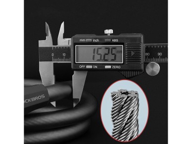 Rockbros RKS507 bicycle lock with 5-digit code, steel cable, 180 cm - black Rockbros RKS507 bicycle lock with 5-digit code, steel cable, 180 cm - black