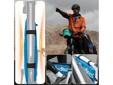Bolsa de quadro triangular Rockbros G008 Flash Journey tamanho XL 1,9 l - Azul Bolsa de quadro triangular Rockbros G008 Flash Journey tamanho XL 1,9 l - Azul