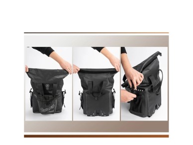 Bolsa para manillar Rockbros AS-158 para bicicleta plegable Brompton de 18 L - Negra