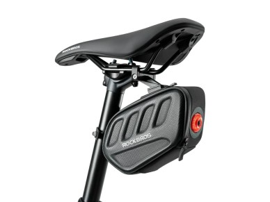 Bolsa para sill�n de bicicleta Rockbros C61 con luz trasera inteligente de 0,45 L - Negra