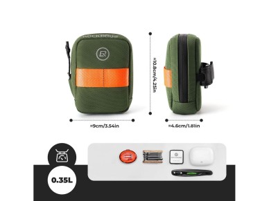 Rockbros F006 bicycle saddle bag 0.35 l - green