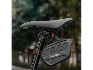Bolsa para sill�n de bicicleta Rockbros C61 con luz trasera inteligente de 0,45 L - Negra