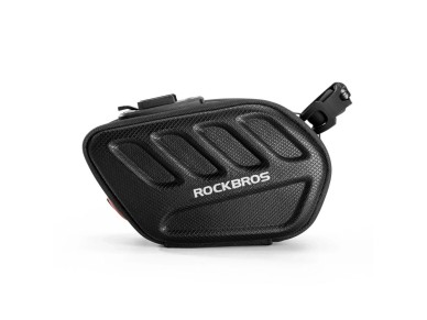 Bolsa para sill�n de bicicleta Rockbros C61 con luz trasera inteligente de 0,45 L - Negra