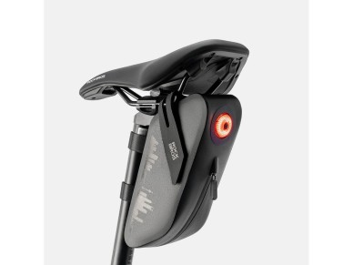 Rockbros AS-078-1 Bicycle Seat Bag with Smart Rear Light 0.8L - Black Rockbros AS-078-1 Bicycle Seat Bag with Smart Rear Light 0.8L - Black