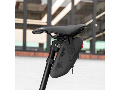 Rockbros AS-078-1 Bicycle Seat Bag with Smart Rear Light 0.8L - Black Rockbros AS-078-1 Bicycle Seat Bag with Smart Rear Light 0.8L - Black