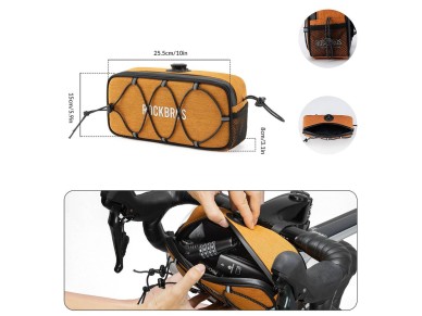 Rockbros TL001 ROAD TO SKY 1.9L Handlebar Bike Bag Waterproof - Orange Rockbros TL001 ROAD TO SKY 1.9L Handlebar Bike Bag Waterproof - Orange