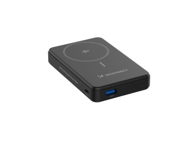Powerbank Wozinsky WLWP-10KA0Y3S 22.5W PD Qi2 10000 mAh, com suporte, 1x USB-A, 1x USB-C - preto