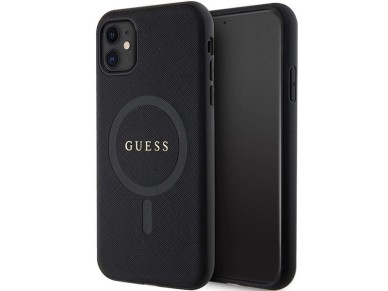 Guess GUHMN61PSAHMCK case for iPhone 11 / Xr - black Saffiano MagSafe Guess GUHMN61PSAHMCK case for iPhone 11 / Xr - black Saffiano MagSafe