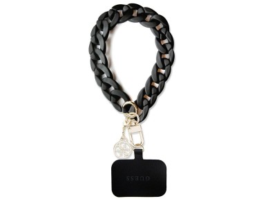 Guess GUOUCBMC4MK Universal Big Hand Strap case - black Acrylic 4G Charm
