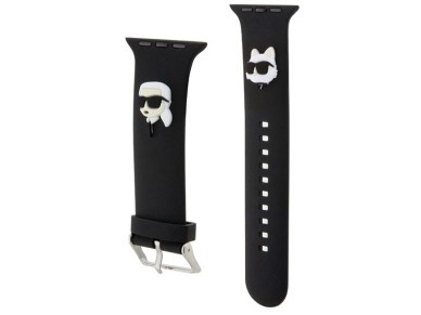 Karl Lagerfeld 3D Rubber Karl&Choupette Heads strap for Apple Watch 42/44/45/49mm - black Karl Lagerfeld 3D Rubber Karl&Choupette Heads strap for Apple Watch 42/44/45/49mm - black