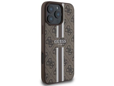 Guess 4G Printed Stripes MagSafe Case for iPhone 16 Pro Max - Brown Guess 4G Printed Stripes MagSafe Case for iPhone 16 Pro Max - Brown