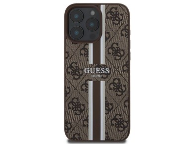 Guess 4G Printed Stripes MagSafe Case for iPhone 16 Pro Max - Brown Guess 4G Printed Stripes MagSafe Case for iPhone 16 Pro Max - Brown