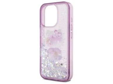 Capa para iPhone 16 Pro Max Hello Kitty Liquid Glitter para a Festa de 50º Aniversário - Roxa Capa para iPhone 16 Pro Max Hello Kitty Liquid Glitter para a Festa de 50º Aniversário - Roxa