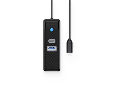 Orico PWCUR-C3 3-port USB hub 1x USB-A 3.0 1x USB-C 3.0 1x RJ45 Gigabit Ethernet 1.8 m - black